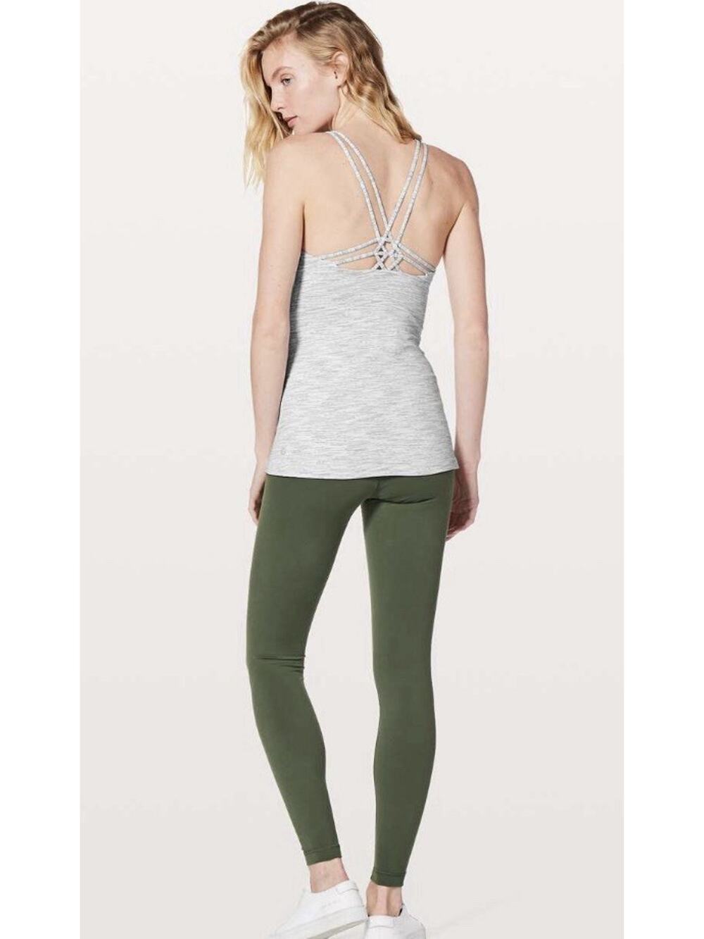Lululemon Create Your Calm Tank Wee Are From Space Nimbus Battleship Size 4 Gray